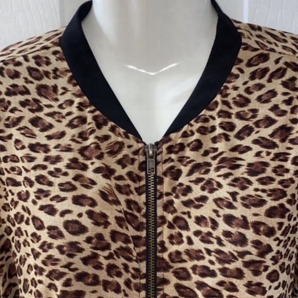 Cable & Gauge Size Medium Leopard Print Career Dress Jacket - Picture 7 of 13